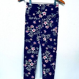 Mono B Floral Athletic Yoga Cropped Leggings S